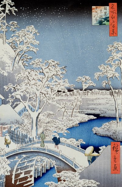 Winterlandschaft (Holzschnitt) von Japanese School